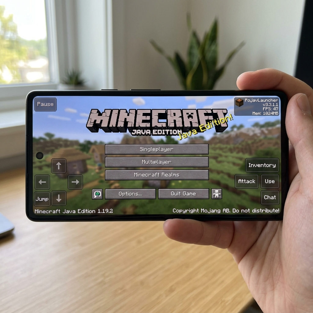 Minecraft Java Sürümü Android Oynanış Görüntüsü